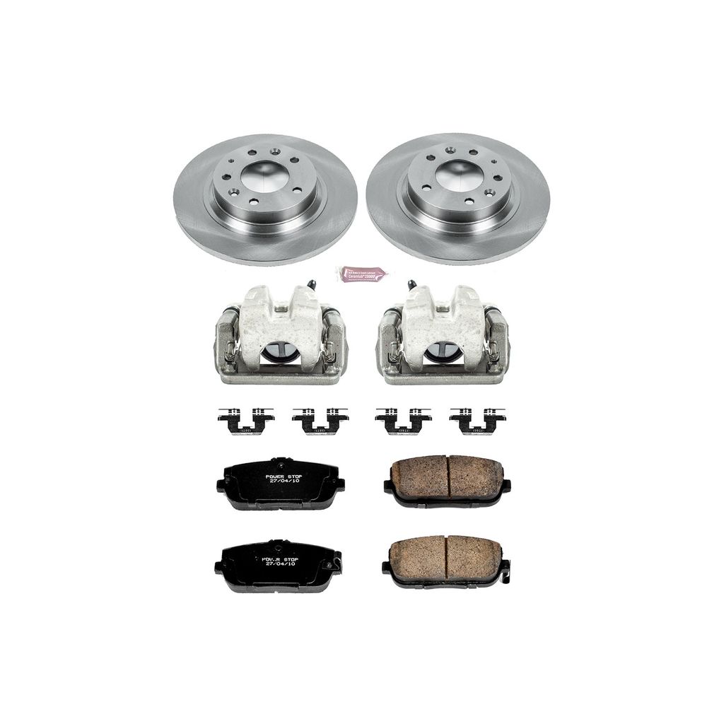 PowerStop KCOE2451 - OE Stock Replacement Brake Pad, Rotor and Caliper Kit