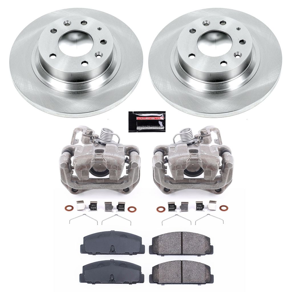 PowerStop KCOE2452 - OE Stock Replacement Brake Pad, Rotor and Caliper Kit
