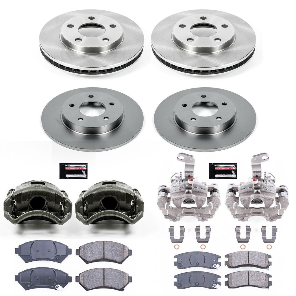 PowerStop KCOE2556 - OE Stock Replacement Brake Pad, Rotor and Caliper Kit