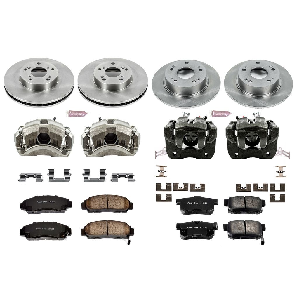 PowerStop KCOE2557 - OE Stock Replacement Brake Pad, Rotor and Caliper Kit