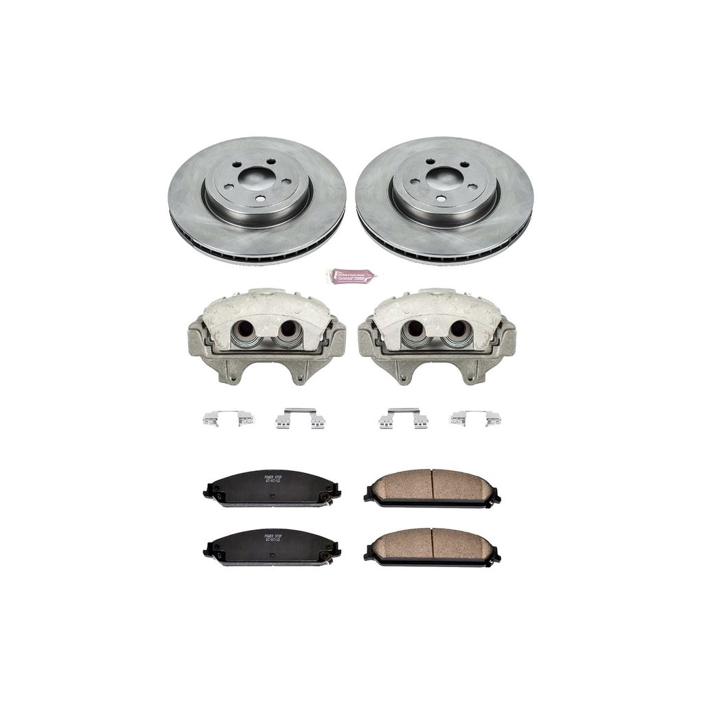 PowerStop KCOE2560 - OE Stock Replacement Brake Pad, Rotor and Caliper Kit