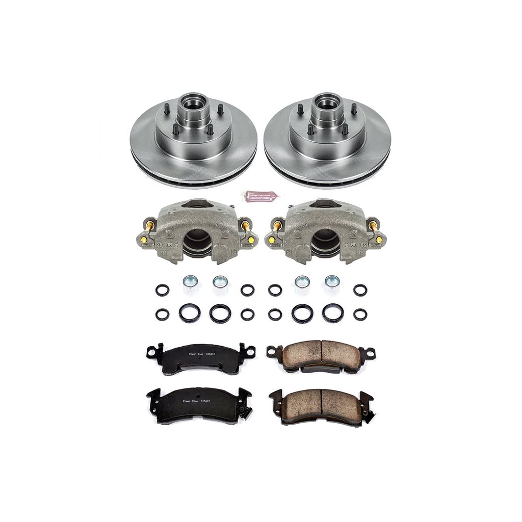PowerStop KCOE2580 - OE Stock Replacement Brake Pad, Rotor and Caliper Kit