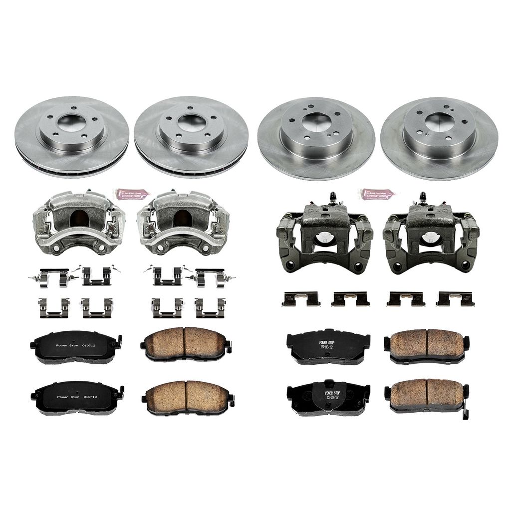 PowerStop KCOE2704 - OE Stock Replacement Brake Pad, Rotor and Caliper Kit