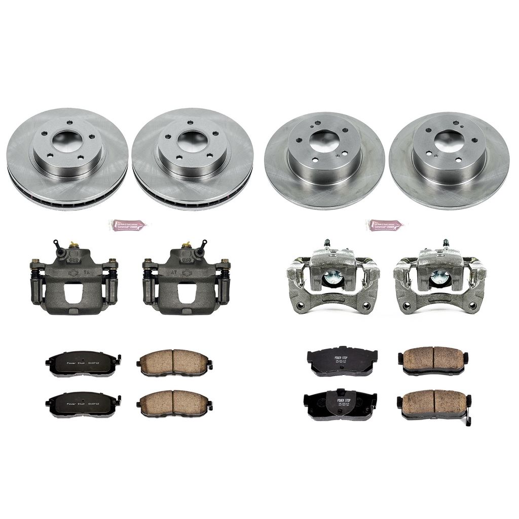 PowerStop KCOE2704A - OE Stock Replacement Brake Pad, Rotor and Caliper Kit
