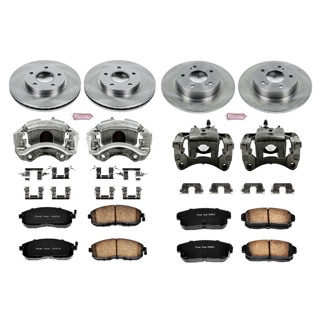 PowerStop KCOE2705 - OE Stock Replacement Brake Pad, Rotor and Caliper Kit