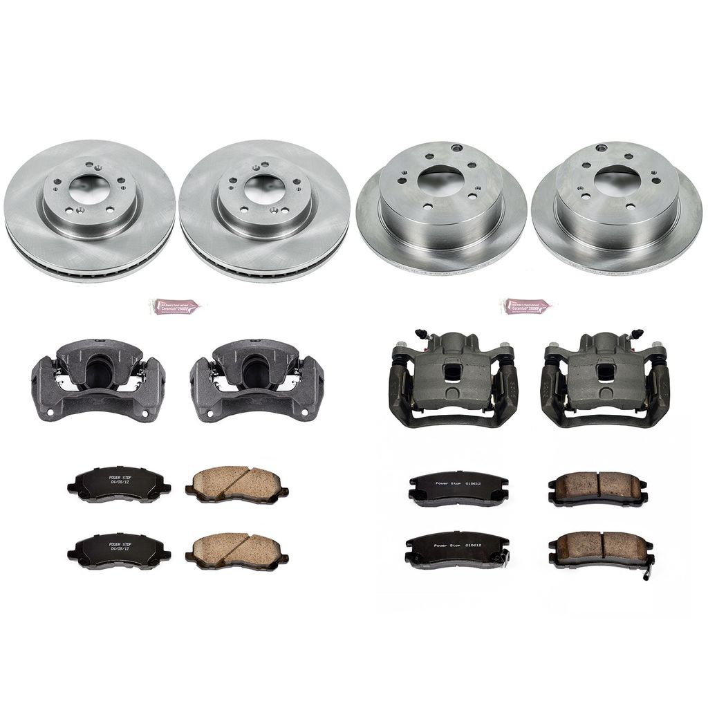 PowerStop KCOE2711 - OE Stock Replacement Brake Pad, Rotor and Caliper Kit