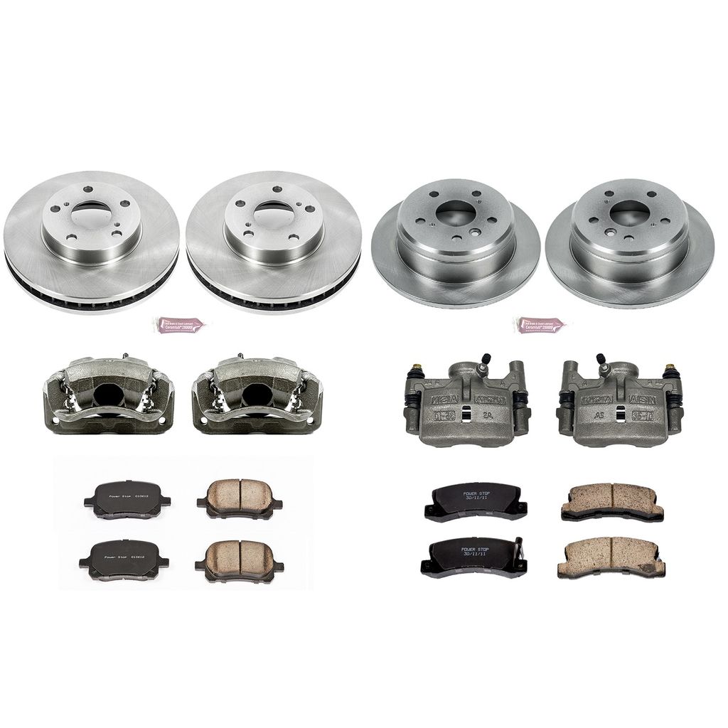 PowerStop KCOE2713 - OE Stock Replacement Brake Pad, Rotor and Caliper Kit