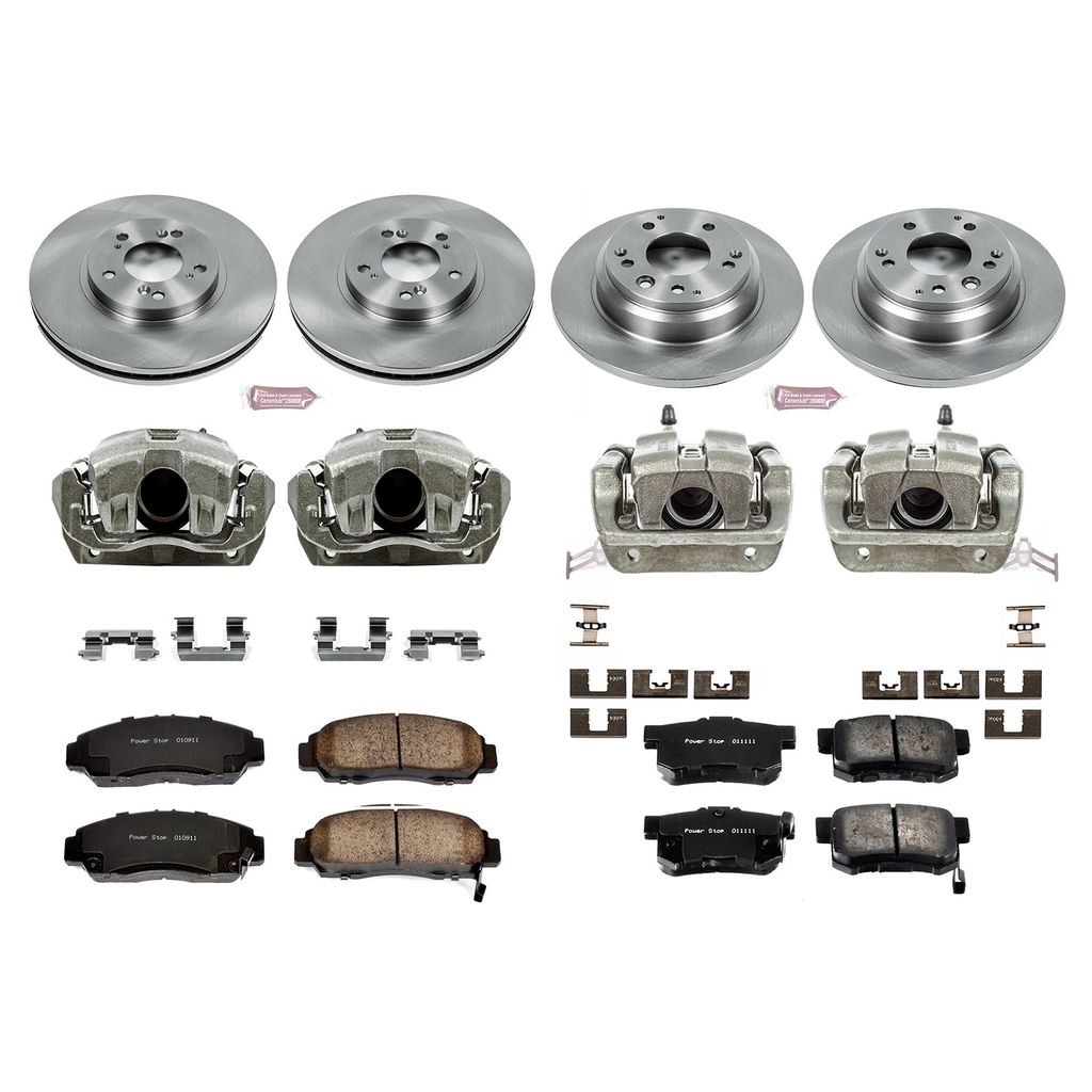 PowerStop KCOE2715 - OE Stock Replacement Brake Pad, Rotor and Caliper Kit