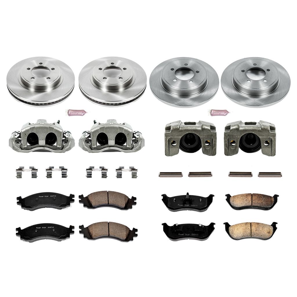 PowerStop KCOE2721 - OE Stock Replacement Brake Pad, Rotor and Caliper Kit