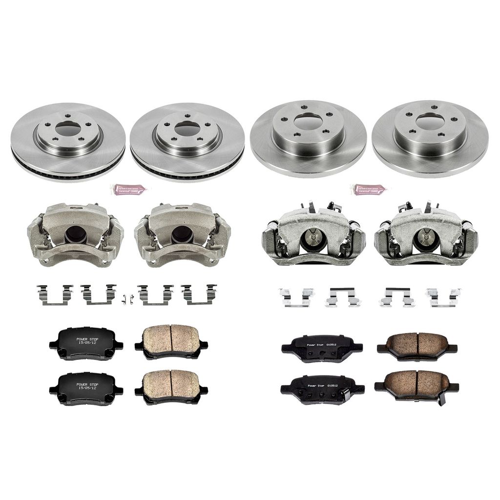 PowerStop KCOE2731 - OE Stock Replacement Brake Pad, Rotor and Caliper Kit