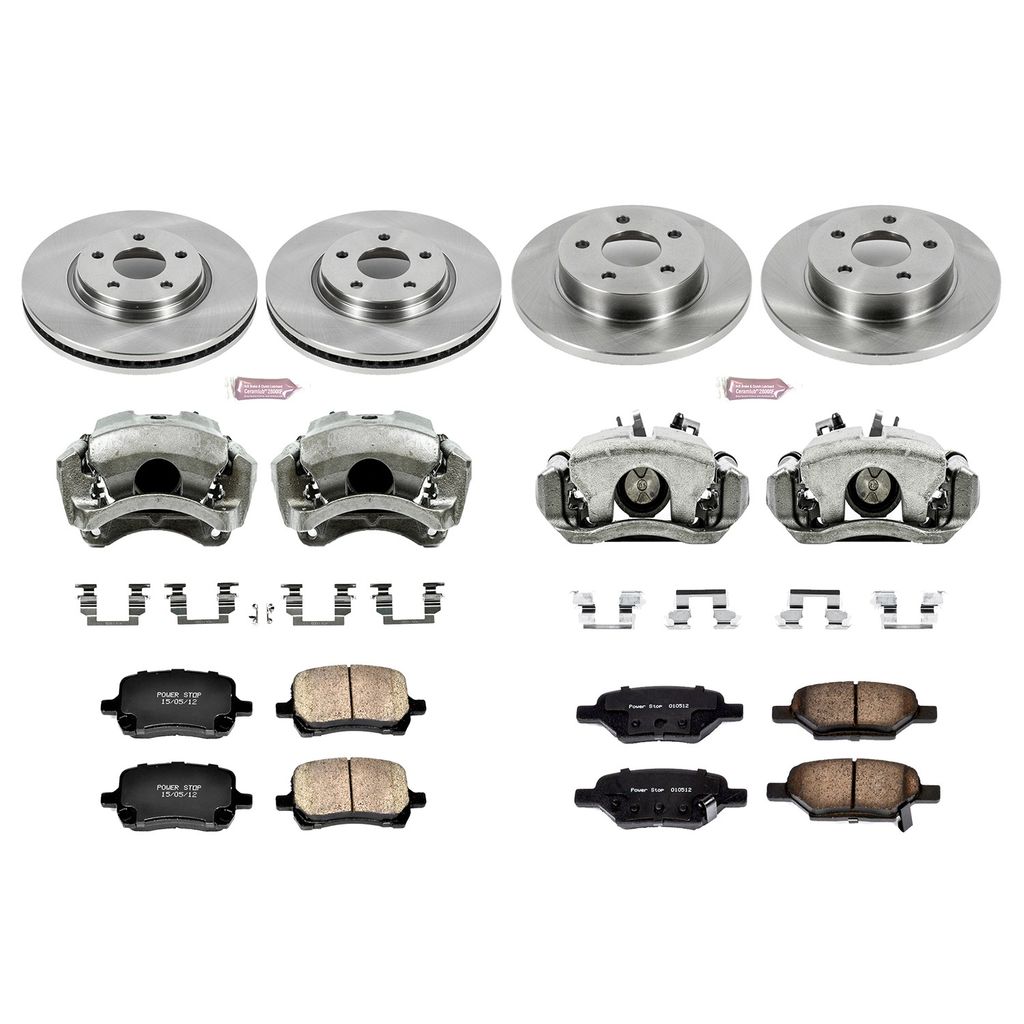 PowerStop KCOE2731A - OE Stock Replacement Brake Pad, Rotor and Caliper Kit