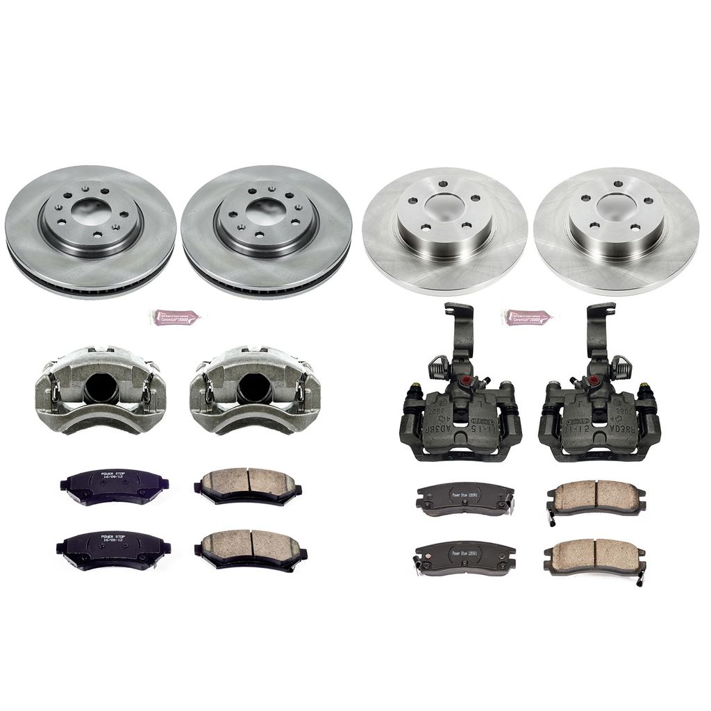 PowerStop KCOE2733 - OE Stock Replacement Brake Pad, Rotor and Caliper Kit