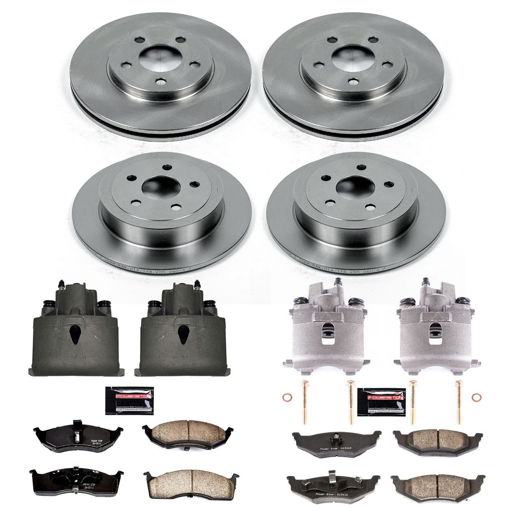 PowerStop KCOE2734 - OE Stock Replacement Brake Pad, Rotor and Caliper Kit