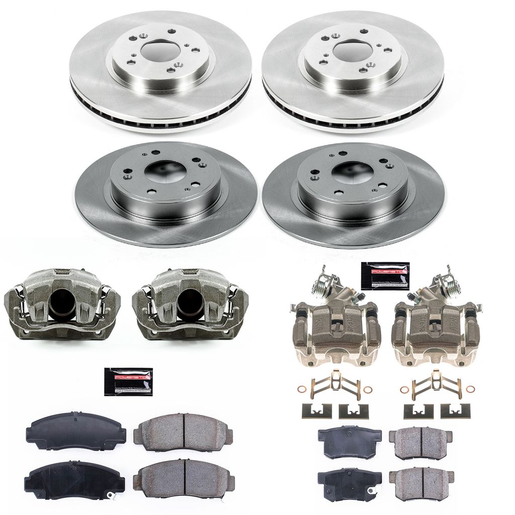 PowerStop KCOE2743 - OE Stock Replacement Brake Pad, Rotor and Caliper Kit