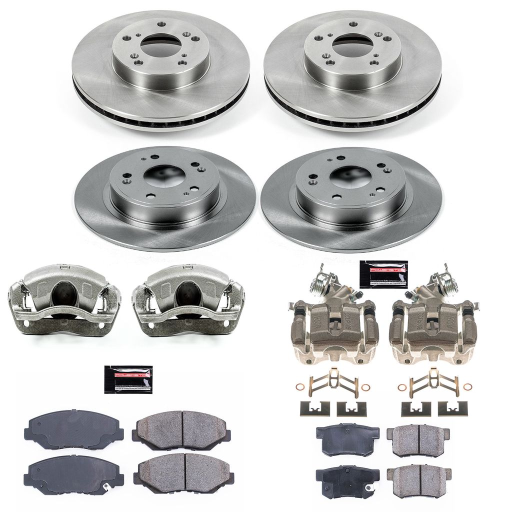 PowerStop KCOE2745 - OE Stock Replacement Brake Pad, Rotor and Caliper Kit