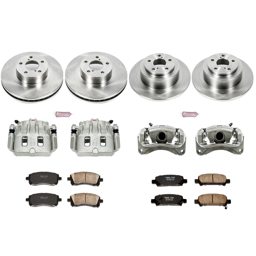PowerStop KCOE2749 - OE Stock Replacement Brake Pad, Rotor and Caliper Kit