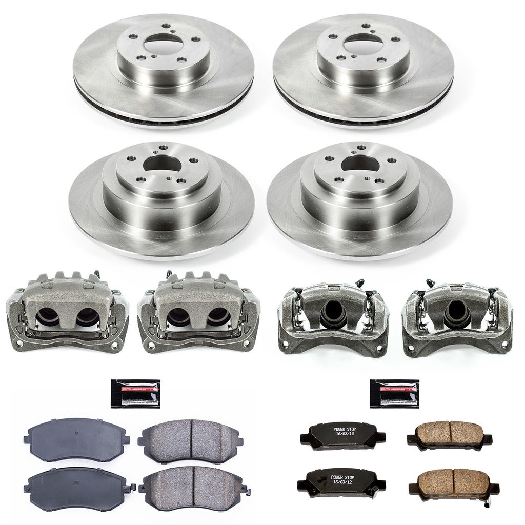 PowerStop KCOE2750 - OE Stock Replacement Brake Pad, Rotor and Caliper Kit