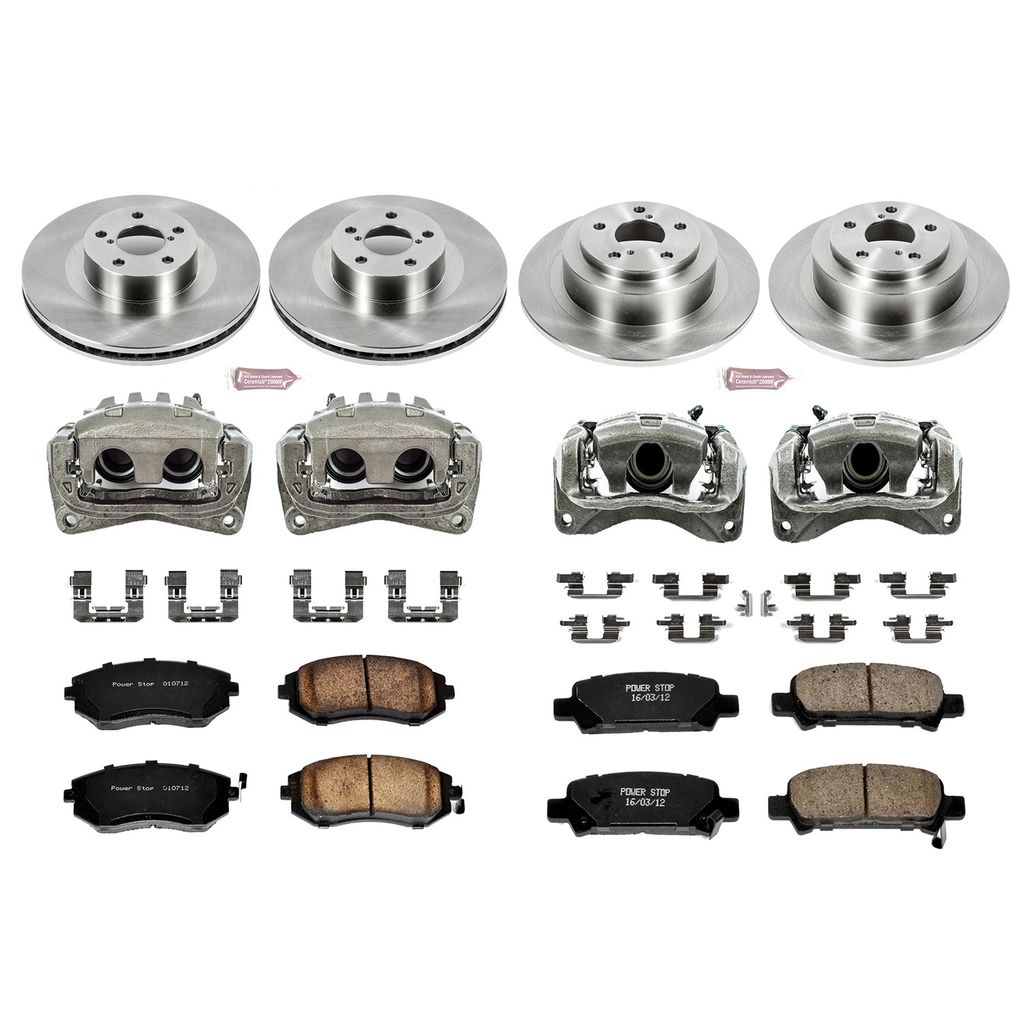 PowerStop KCOE2751 - OE Stock Replacement Brake Pad, Rotor and Caliper Kit
