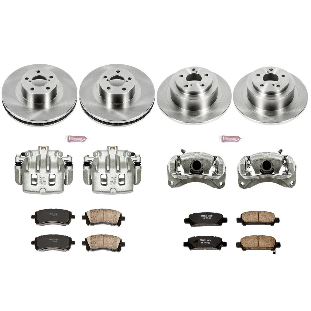 PowerStop KCOE2752 - OE Stock Replacement Brake Pad, Rotor and Caliper Kit