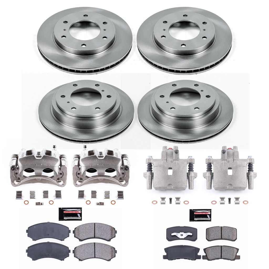 PowerStop KCOE2755 - OE Stock Replacement Brake Pad, Rotor and Caliper Kit