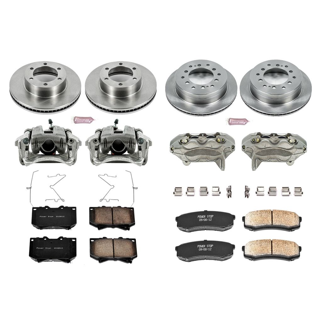 PowerStop KCOE2756 - OE Stock Replacement Brake Pad, Rotor and Caliper Kit