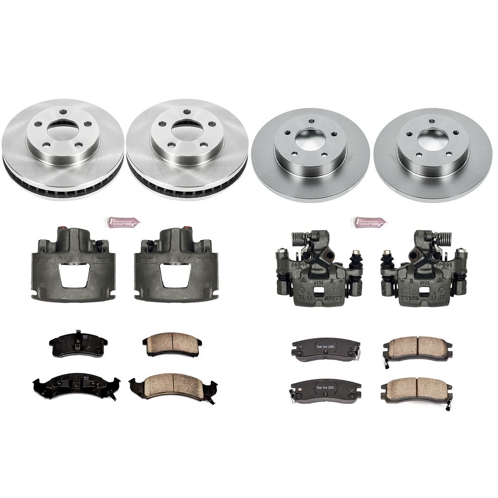 PowerStop KCOE2760A - OE Stock Replacement Brake Pad, Rotor and Caliper Kit