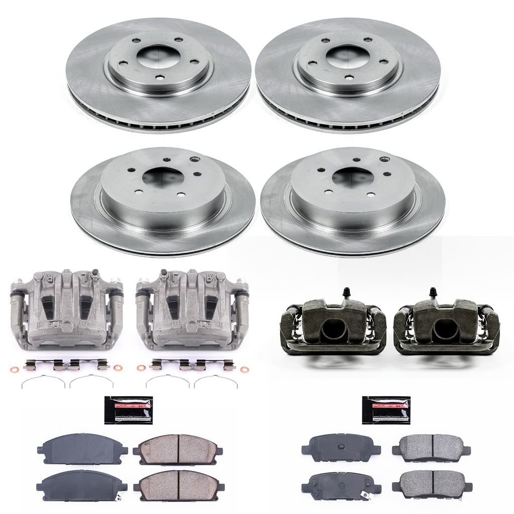 PowerStop KCOE2766 - OE Stock Replacement Brake Pad, Rotor and Caliper Kit