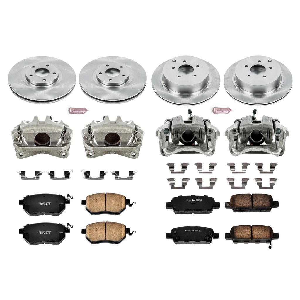 PowerStop KCOE2767 - OE Stock Replacement Brake Pad, Rotor and Caliper Kit