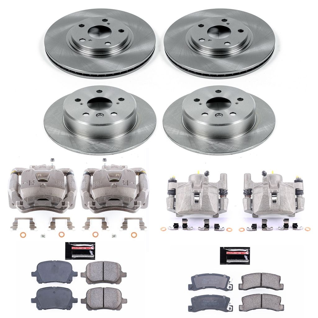 PowerStop KCOE2774 - OE Stock Replacement Brake Pad, Rotor and Caliper Kit