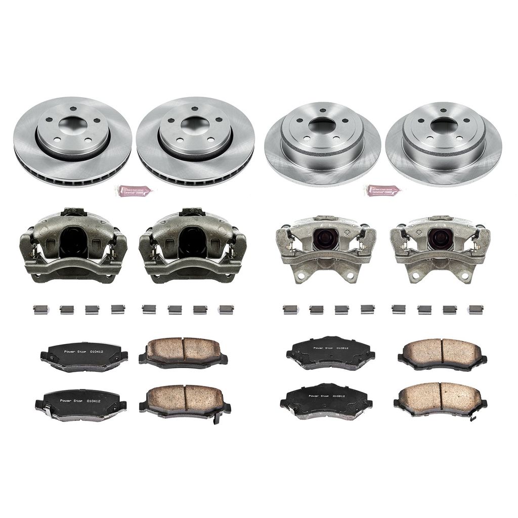 PowerStop KCOE2798 - OE Stock Replacement Brake Pad, Rotor and Caliper Kit