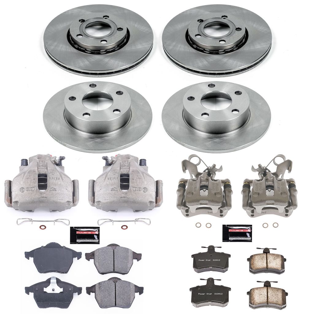 PowerStop KCOE2799 - OE Stock Replacement Brake Pad, Rotor and Caliper Kit