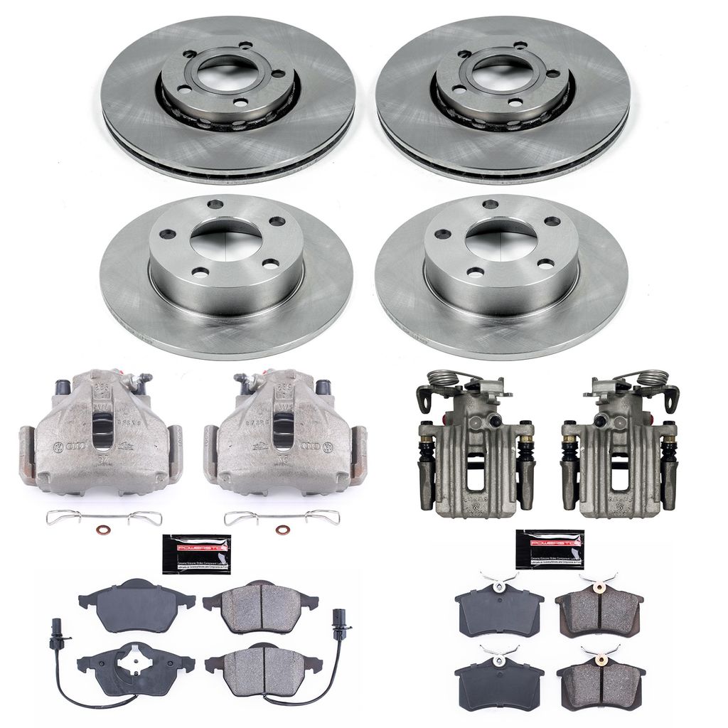 PowerStop KCOE2800 - OE Stock Replacement Brake Pad, Rotor and Caliper Kit