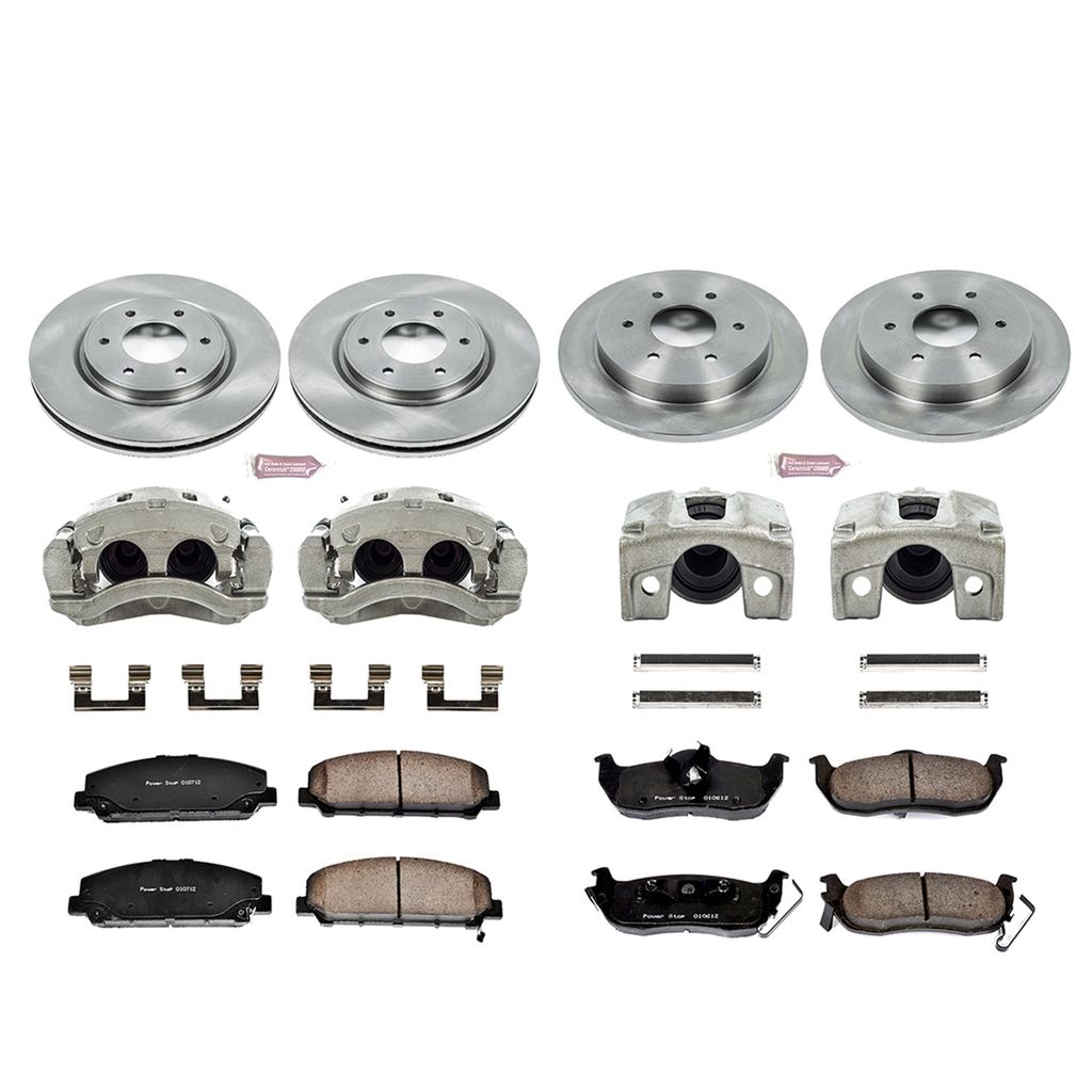 PowerStop KCOE2804 - OE Stock Replacement Brake Pad, Rotor and Caliper Kit
