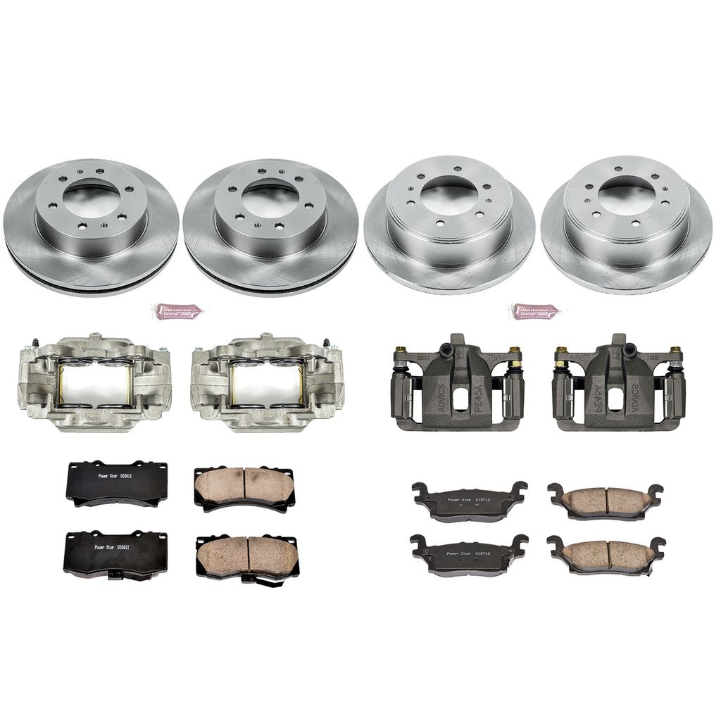 PowerStop KCOE2820 - OE Stock Replacement Brake Pad, Rotor and Caliper Kit