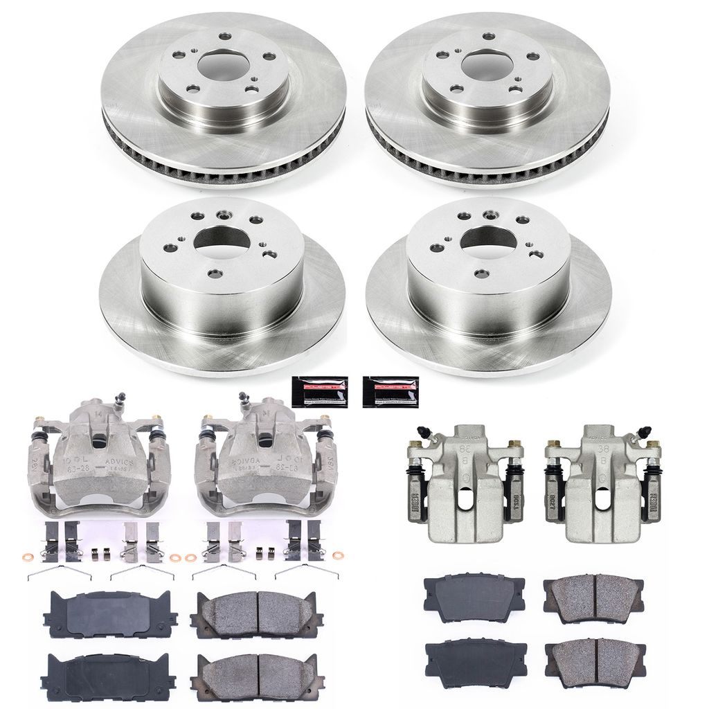 PowerStop KCOE2822 - OE Stock Replacement Brake Pad, Rotor and Caliper Kit