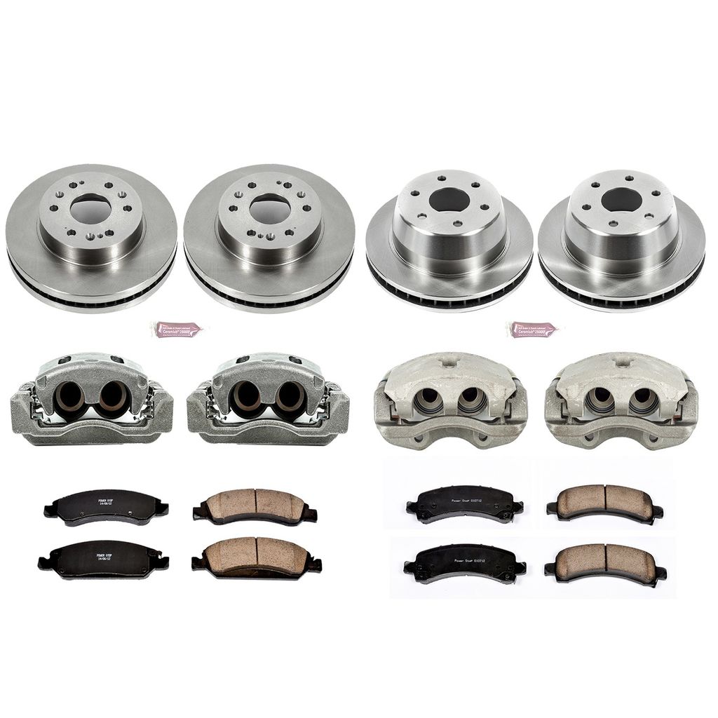 PowerStop KCOE2826 - OE Stock Replacement Brake Pad, Rotor and Caliper Kit