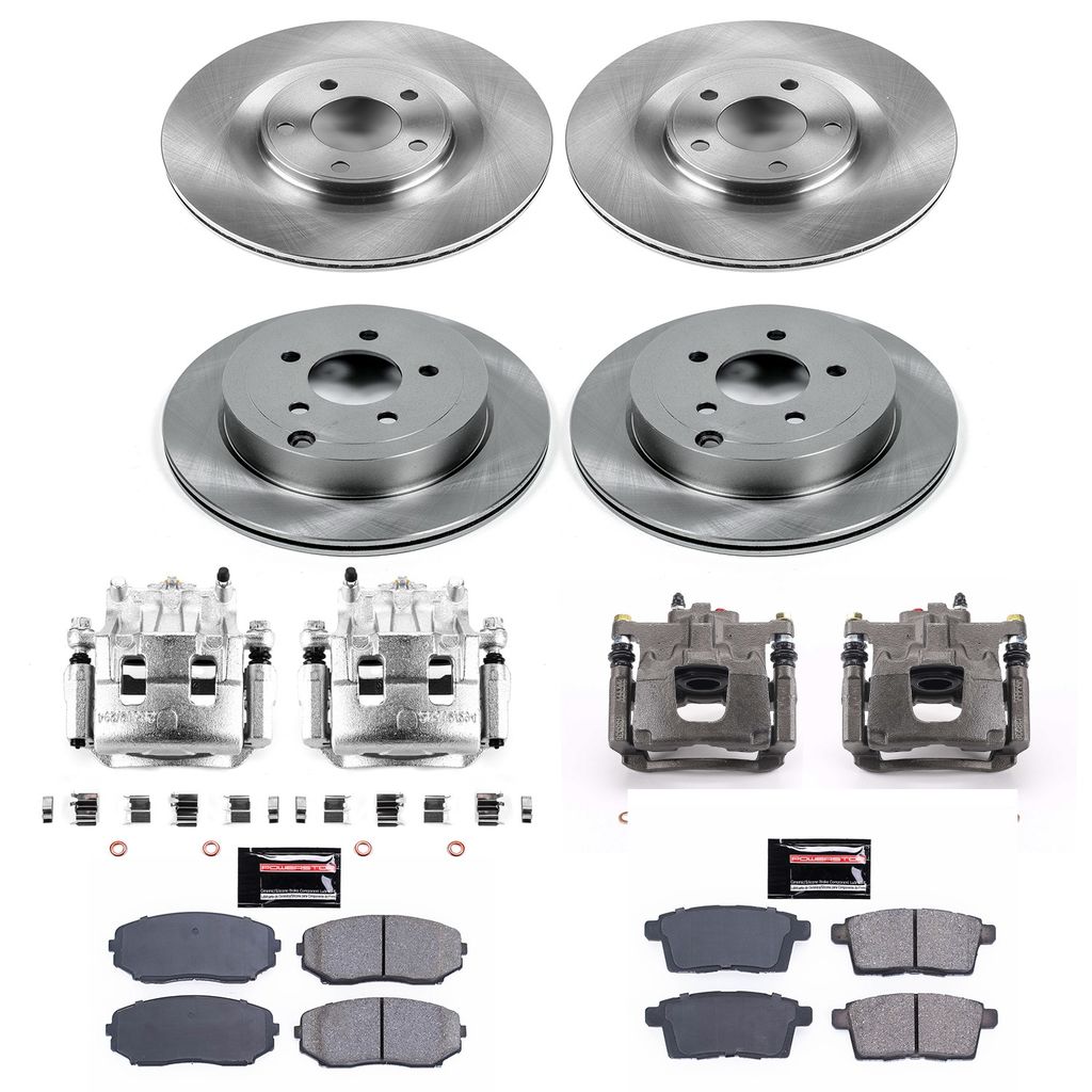 PowerStop KCOE2829 - OE Stock Replacement Brake Pad, Rotor and Caliper Kit