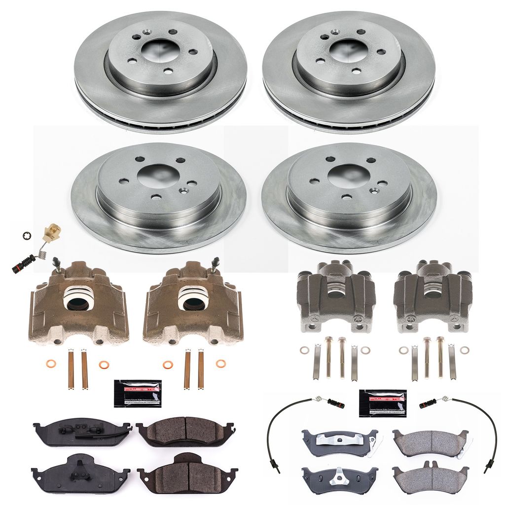 PowerStop KCOE2833 - OE Stock Replacement Brake Pad, Rotor and Caliper Kit