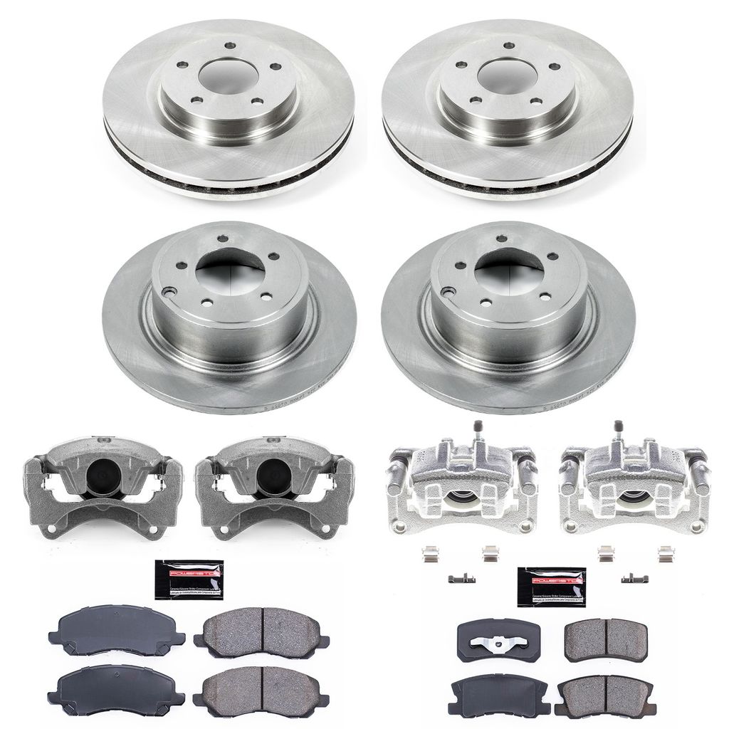 PowerStop KCOE2848B - OE Stock Replacement Brake Pad, Rotor and Caliper Kit