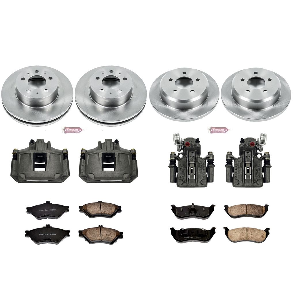 PowerStop KCOE2859 - OE Stock Replacement Brake Pad, Rotor and Caliper Kit