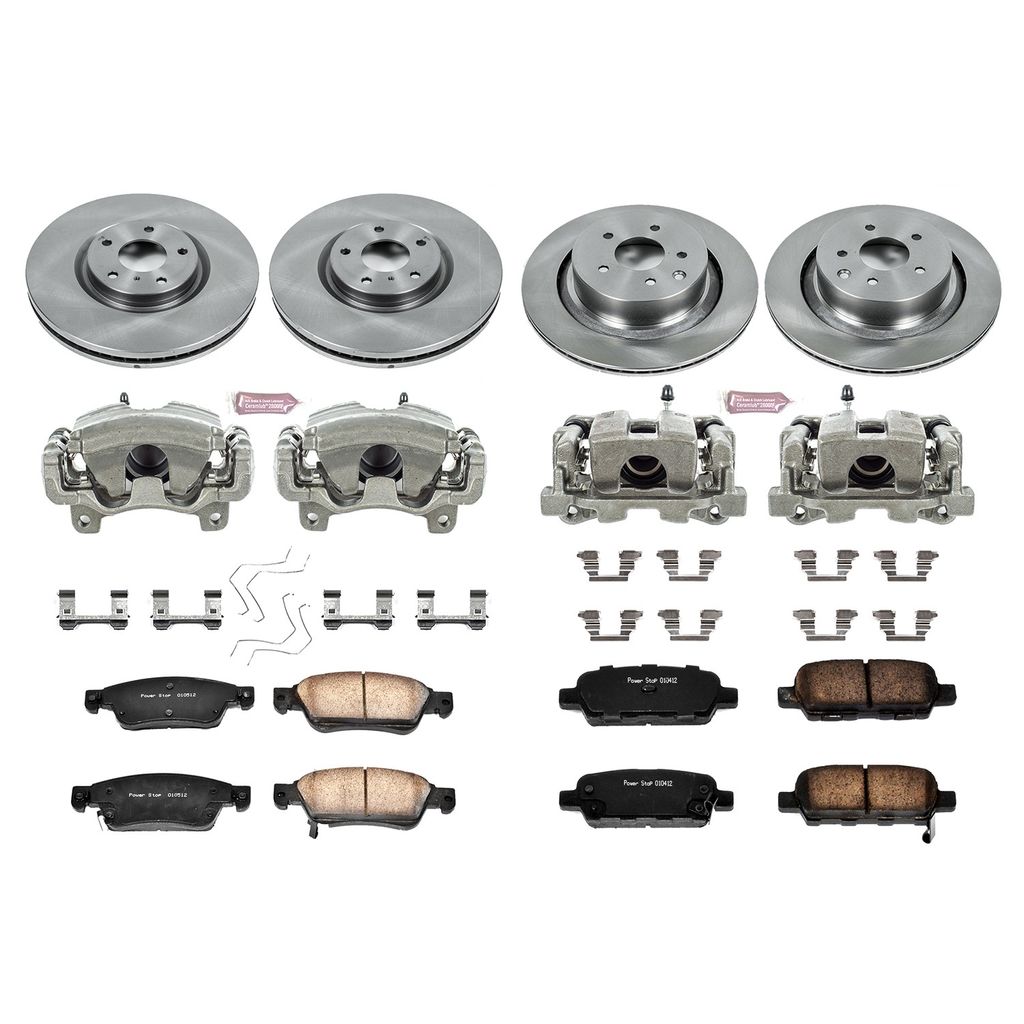 PowerStop KCOE2862 - OE Stock Replacement Brake Pad, Rotor and Caliper Kit