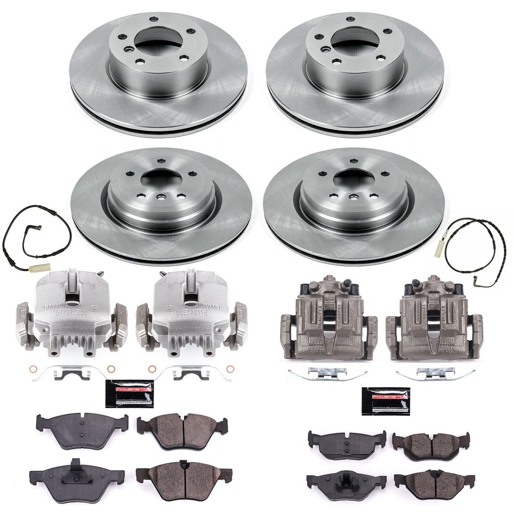 PowerStop KCOE2890 - OE Stock Replacement Brake Pad, Rotor and Caliper Kit