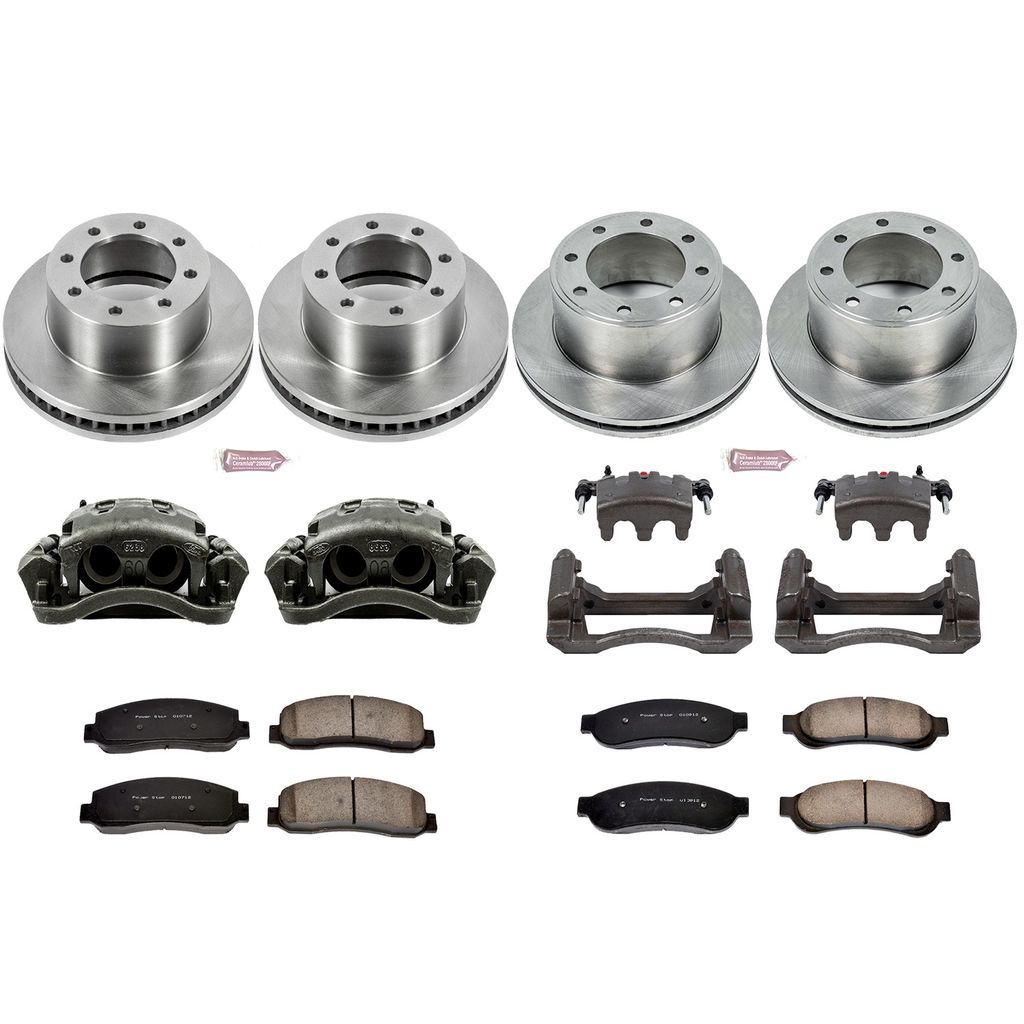 PowerStop KCOE2895 - OE Stock Replacement Brake Pad, Rotor and Caliper Kit