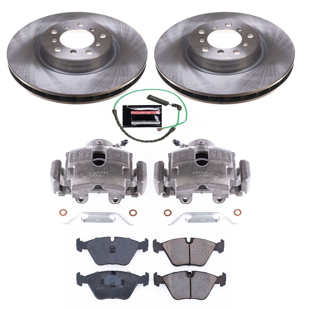 PowerStop KCOE2903 - OE Stock Replacement Brake Pad, Rotor and Caliper Kit