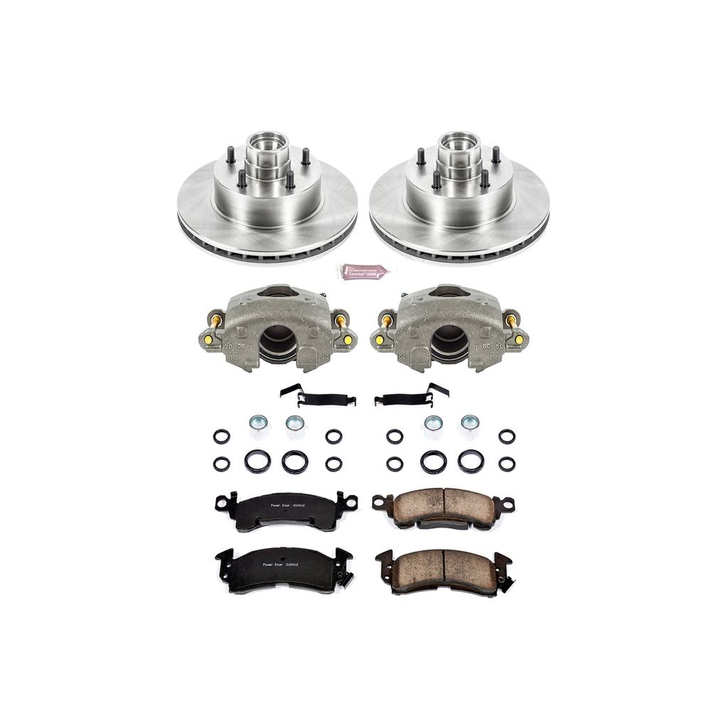 PowerStop KCOE2908 - OE Stock Replacement Brake Pad, Rotor and Caliper Kit