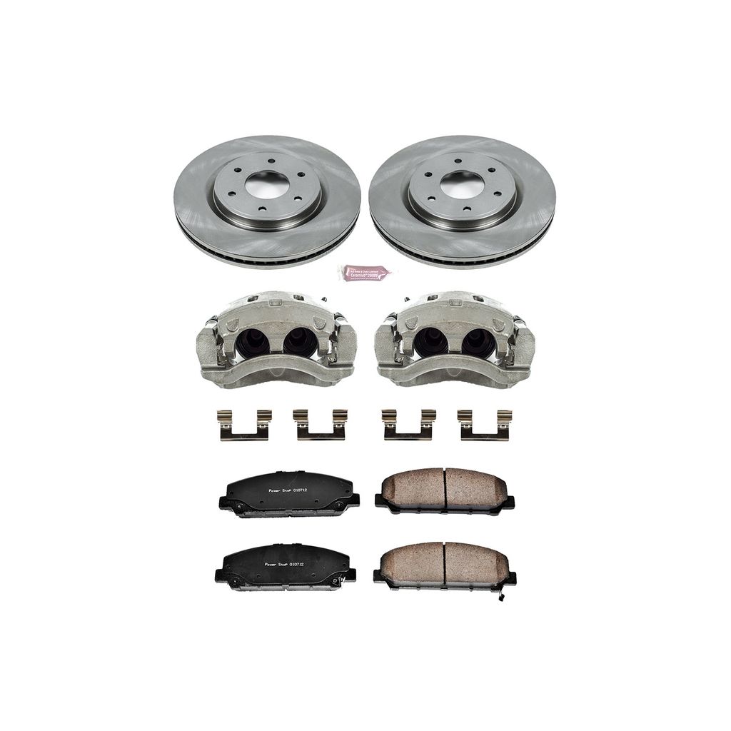 PowerStop KCOE2909 - OE Stock Replacement Brake Pad, Rotor and Caliper Kit