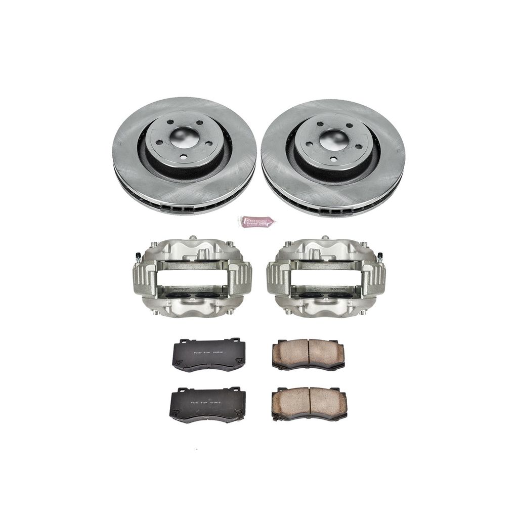 PowerStop KCOE2924 - OE Stock Replacement Brake Pad, Rotor and Caliper Kit