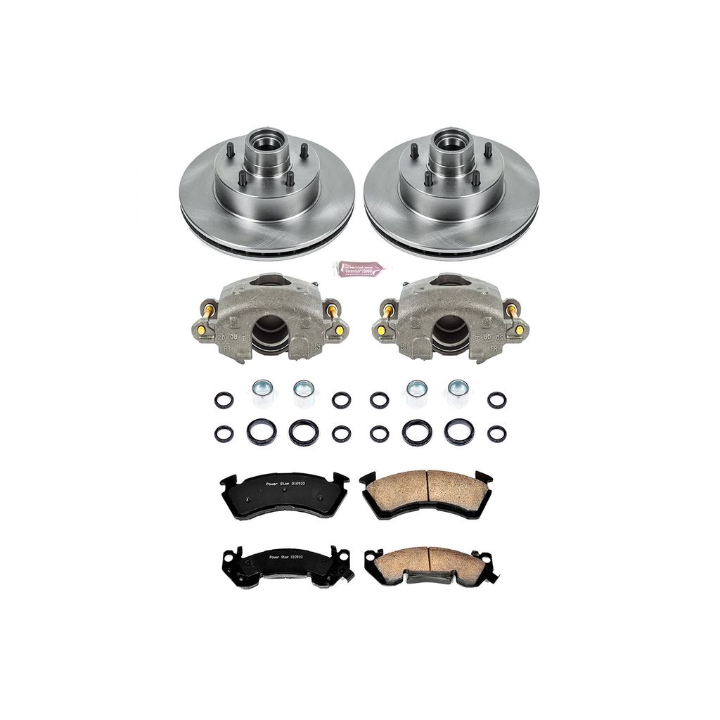 PowerStop KCOE2937 - OE Stock Replacement Brake Pad, Rotor and Caliper Kit