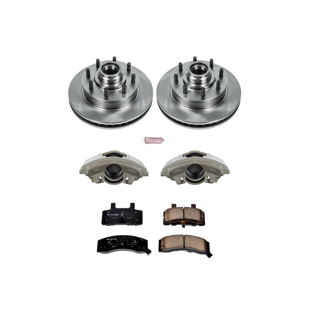 PowerStop KCOE2947 - OE Stock Replacement Brake Pad, Rotor and Caliper Kit