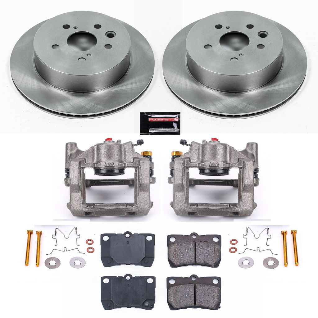 OE Stock Replacement Brake Pad, Rotor and Caliper Kit